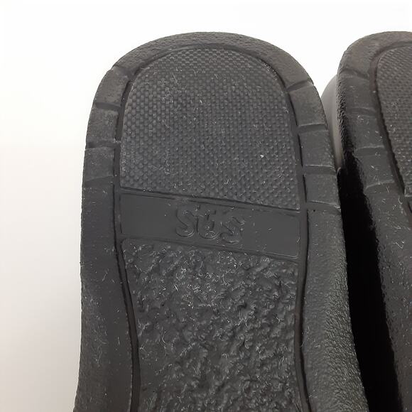 SAS Me Too EZ Strap Walking Shoes Black Leather Comfort Shoe Womens 10N Orthotic - Picture 8 of 10